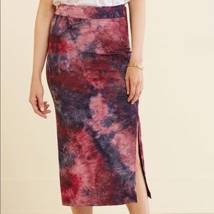 Sundry midi tie-dyed skirt